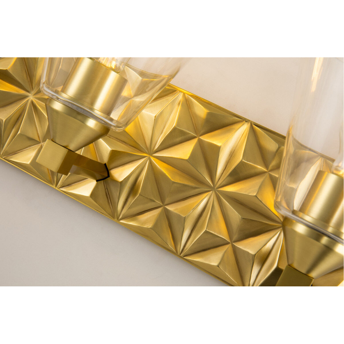 Alpha 3 Light 25 inch AGB Bath Light Wall Light in Antique Brass